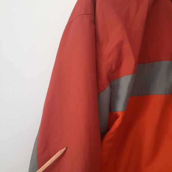 LL Bean Vtg Outdoor Polyester Winter Jacket Orange Gray Men's M OWV93 - Picture 11 of 16